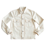 White Denim Jackets Selvedge Denim Jacket  Color Point  Raw Denim Jackets Mans Jackets TRUCKER JACKET