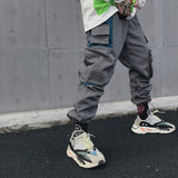 Boys Multiple Pockets Cargo Pants Men Streetwear Hip Hop Pants Jogging Pants