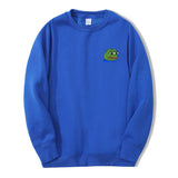 Men Sweatshirts Hoodie Sad Frog Angry Pepe Anime Print Feels Good Man Comic Casual O-Neck New Arrival Streetwear