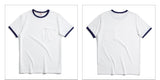 Tee 3-color Short Summer T-shirt Male 100% Cotton T Shirt Short O-neck Reinforced Tshirt 320g