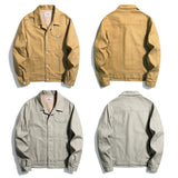 Vintage Jacket  Canvas Jacket Jackets Men  Casual  Cotton Slim fit Mens Coats and Jackets