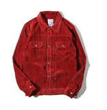 Mens Solid Color Corduroy Jacket 2018 Autumn and Winter High Street Tide Male BF Retro Wash Multi-pocket Loose Jackets Clothes