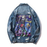 Denim Jackets Boys Ripped Holes Men's Jackets Coats  Vintage Streetwear Jean Jackets Male